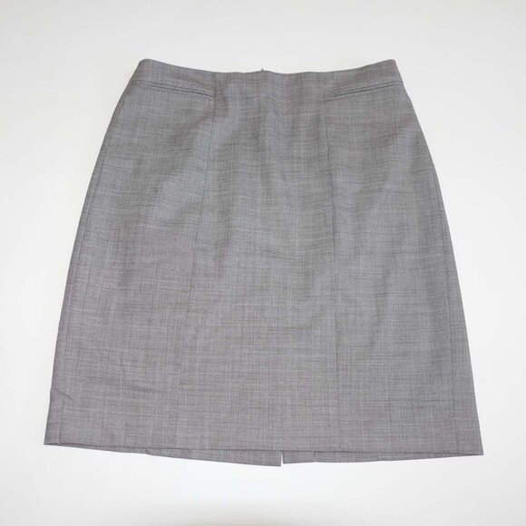 Ann Taylor Women's Straight Pencil Skirt Size 6 Gray Polyester Woold Above Knee - Picture 1 of 4